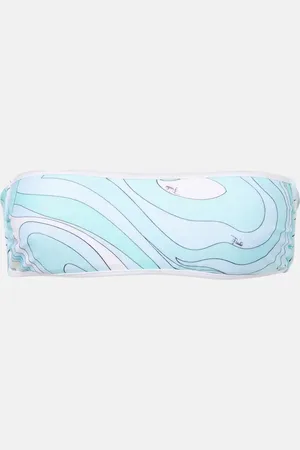 Puccini Top de bikini bandeau Marmo