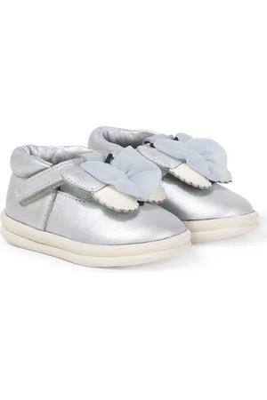 Donsje Zapatillas Vlindy de piel metalizada