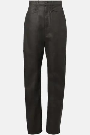 LEMAIRE Pantalones anchos de algodón de tiro alto