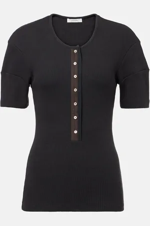 LEMAIRE Camiseta en mezcla de algodón y lino