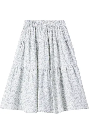 Rylee + Cru Falda de algodón floral a capas