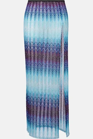 Missoni Falda larga de lamé en zigzag