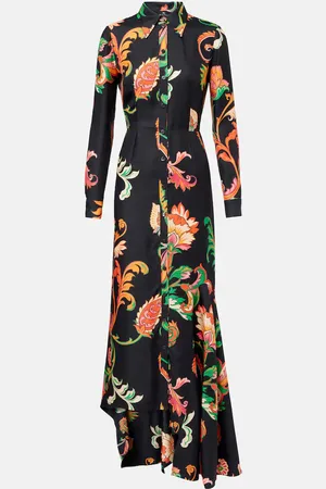 Etro Vestido camisero de seda