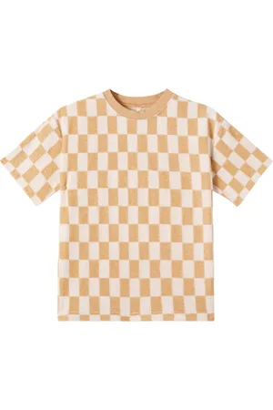 Rylee + Cru Camiseta en mezcla de algodón a cuadros