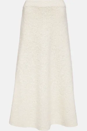 GABRIELA HEARST Falda midi Pablo de bouclé de lana y seda