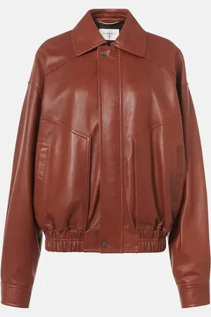 Saint Laurent Chaqueta bomber de piel