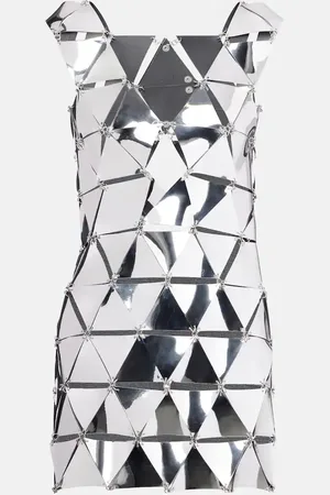 Paco rabanne Vestido corto Assembly con aberturas