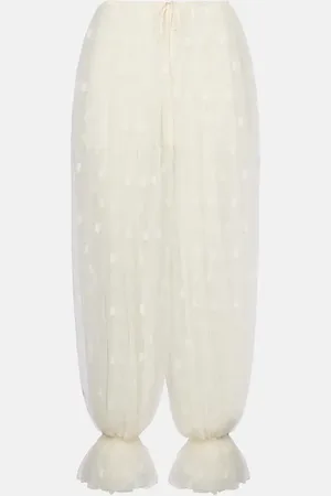 Chloé Chloé Pantalones anchos de encaje bordados