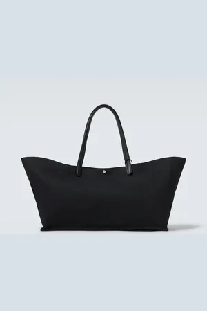 The Row Tote Idaho XL de lona con piel