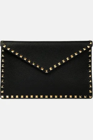 VALENTINO GARAVANI Clutch Rockstud de piel