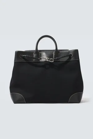 Bottega Veneta Tote Andiamo Voyager con ribetes piel