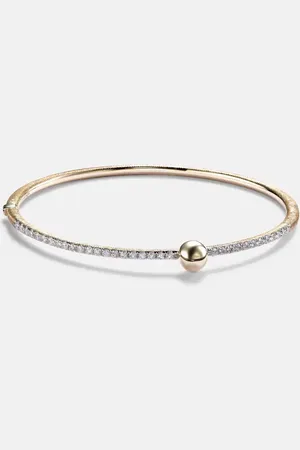 Rainbow K Pulsera Ball de oro de 14 ct con diamantes
