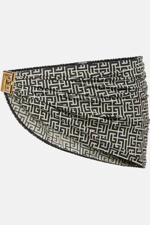 Balmain Pareo Monogram drapeado