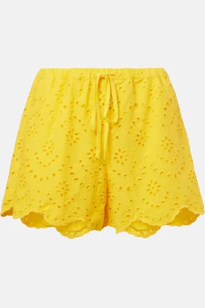 POUPETTE ST BARTH Shorts de algodón con bordado inglés