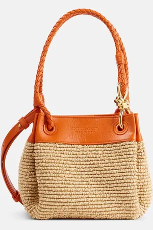 Bottega Veneta Bolso al hombro Parachute Small de rafia