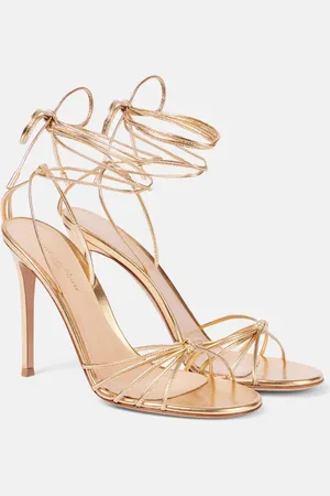 Gianvito Rossi Sandalias 105 de piel metalizada
