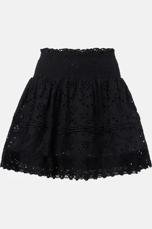 POUPETTE ST BARTH Minifalda Galia de algodón con bordado inglés