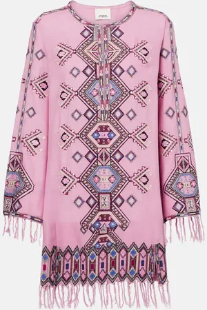 Isabel Marant Vestido corto Zayana de seda con lentejuelas