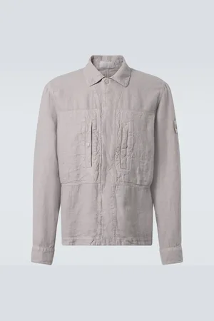 Stone Island Sobrecamisa Ghost de lino con logo