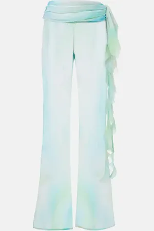 Bananhot Pantalones flared Shawn transparentes con volantes