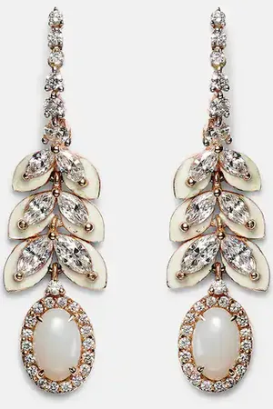 Kamyen Pendientes de oro de 18 ct con ópalos y diamantes