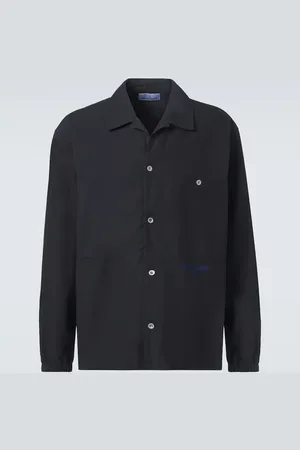 Stone Island Sobrecamisa Marina en lona de algodón