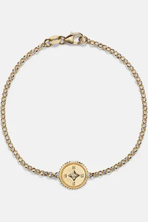 Foundrae Pulsera Internal Compass de oro de 18 ct con diamante