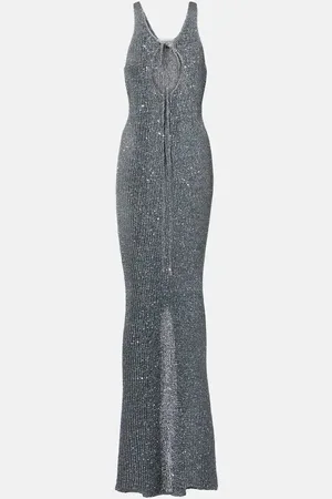 Bananhot Vestido largo Jules de punto con lentejuelas