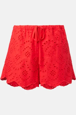 POUPETTE ST BARTH Shorts de algodón con bordado inglés