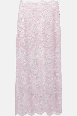 Paco rabanne Falda midi de encaje floral