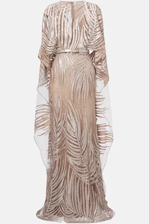 Elie saab Vestido de fiesta de tul bordado