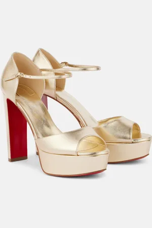 Christian Louboutin Salones peep-toe Sandaloo 130 de piel