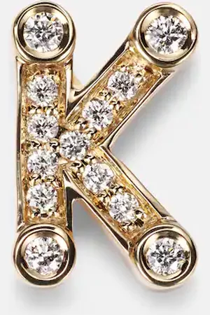 SOPHIE BILLE BRAHE Pendiente individual Petite K de oro de 18 ct con diamantes