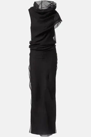 Khaite Vestido largo Jeanty de tul