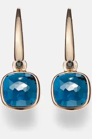 Pomellato Pendientes Nudo Mini de oro rosa de 18 ct con topacios