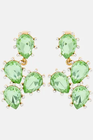 Oscar de la Renta Pendientes Cactus con cristales