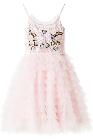 Tutu Du Monde Vestido Golden Daisies de tul adornado