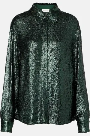 DRIES VAN NOTEN Camisa con lentejuelas