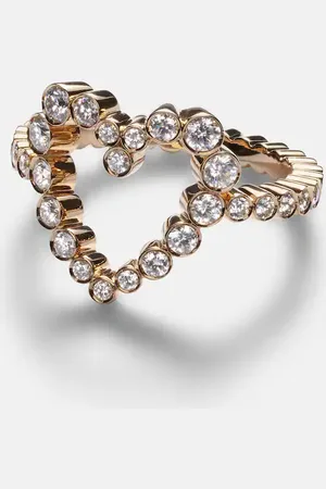 SOPHIE BILLE BRAHE Anillo Ensemble Coeur de oro de 18 ct con diamantes