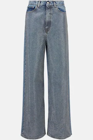 Stella McCartney Jeans anchos con cristales