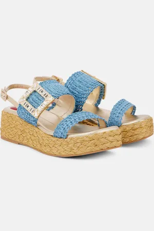 Roger Vivier Sandalias con plataforma Espa 60 de rafia