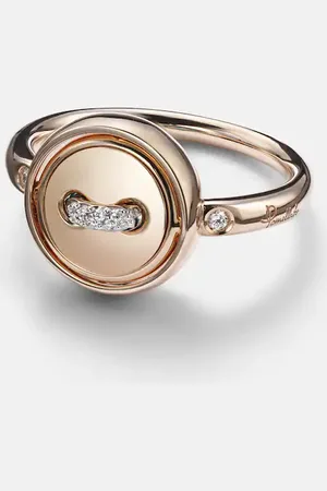 Pomellato Anillo Pom Pom Dot de oro rosa de 18 ct con turquesa y diamantes