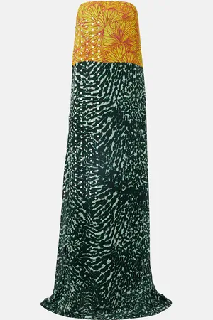 DRIES VAN NOTEN Vestido de fiesta en georgette estampado