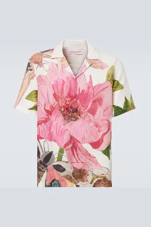 Orlebar Brown Camisa bowling Maitan de lino floral