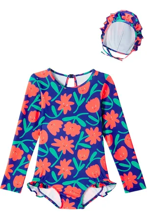Jelly Mallow Set de bañador y gorra floral