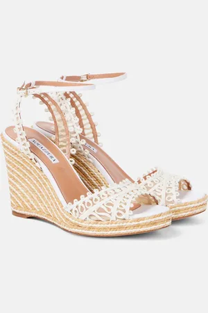 Aquazzura Alpargatas con cuña Kahlo 105 de rafia