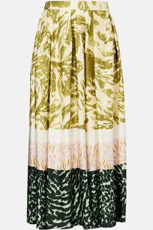 DRIES VAN NOTEN Falda midi estampada