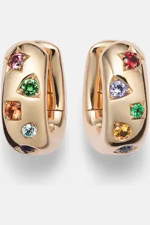 Pomellato Pendientes Iconica de oro rosa de 18 ct con piedras