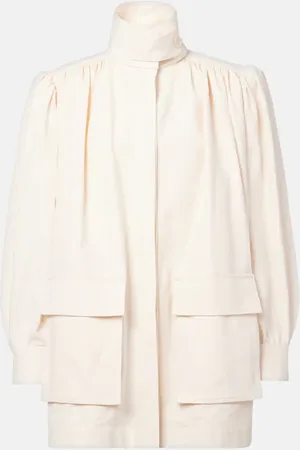 Chloé Chloé Chaqueta en lona de algodón fruncida