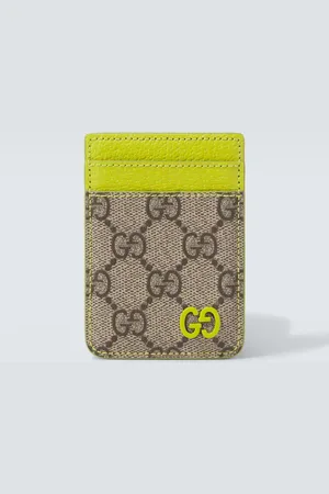 Gucci Tarjetero de lona GG Supreme y piel